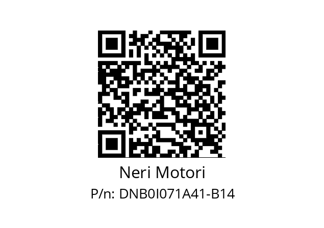   Neri Motori DNB0I071A41-B14