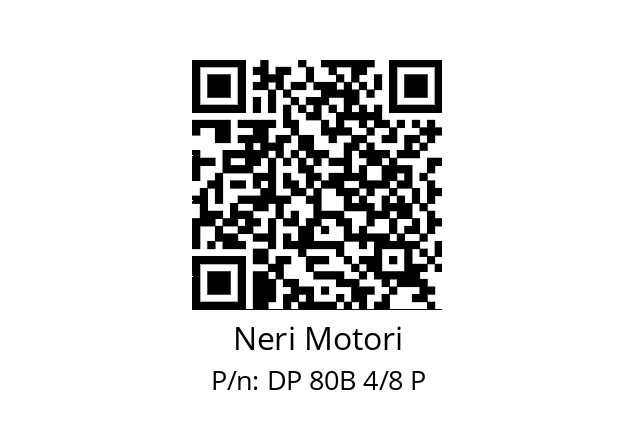   Neri Motori DP 80B 4/8 P