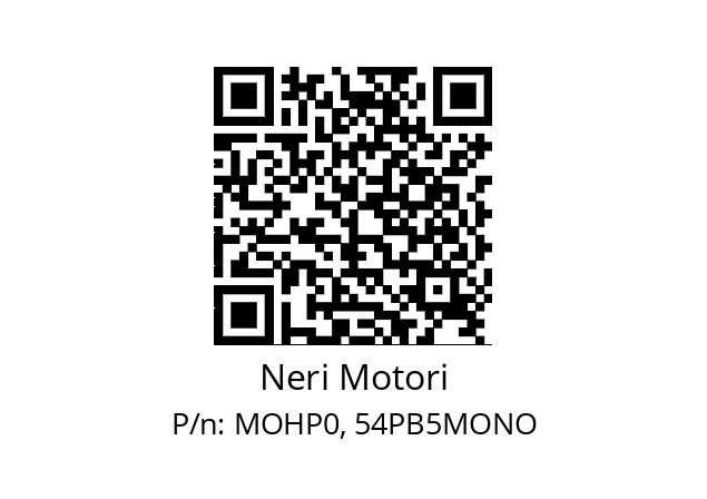   Neri Motori MOHP0, 54PB5MONO