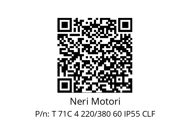   Neri Motori T 71C 4 220/380 60 IP55 CLF