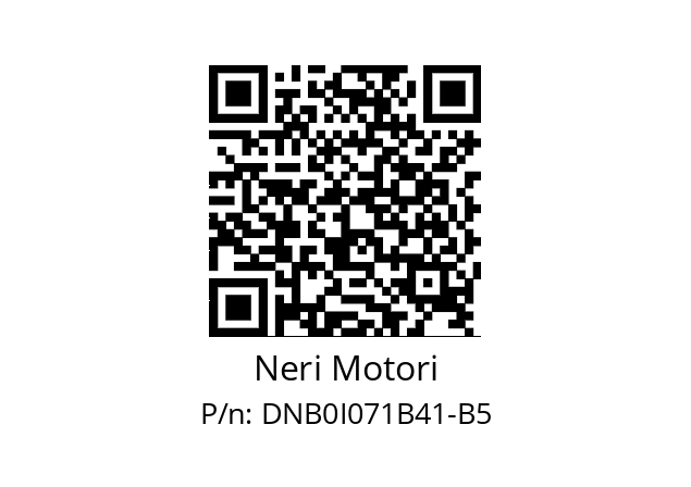   Neri Motori DNB0I071B41-B5