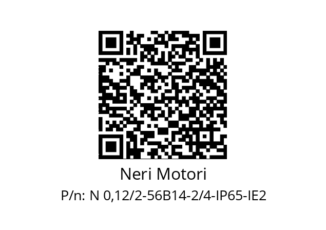   Neri Motori N 0,12/2-56B14-2/4-IP65-IE2