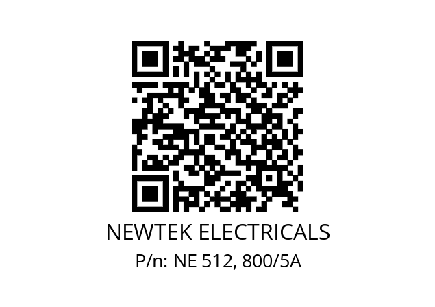   NEWTEK ELECTRICALS NE 512, 800/5A