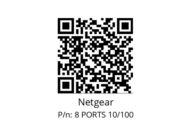   Netgear 8 PORTS 10/100