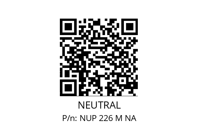   NEUTRAL NUP 226 M NA