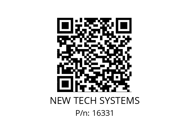   NEW TECH SYSTEMS 16331