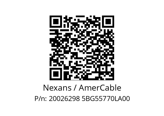   Nexans / AmerCable 20026298 5BG55770LA00