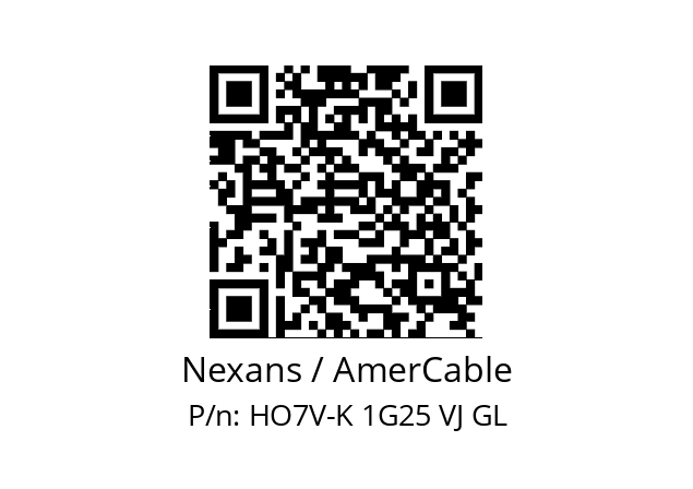   Nexans / AmerCable HO7V-K 1G25 VJ GL