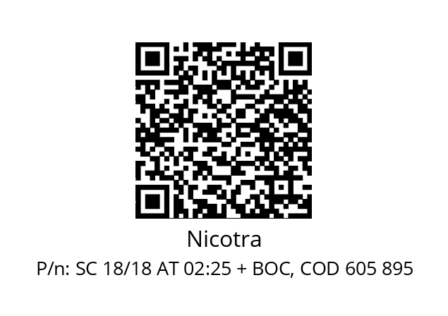   Nicotra SC 18/18 AT 02:25 + BOC, COD 605 895