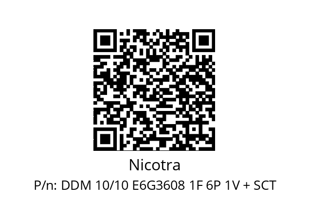   Nicotra DDM 10/10 E6G3608 1F 6P 1V + SCT