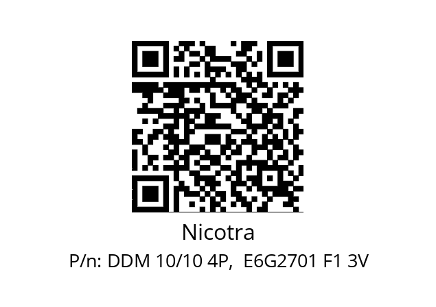   Nicotra DDM 10/10 4P,  E6G2701 F1 3V