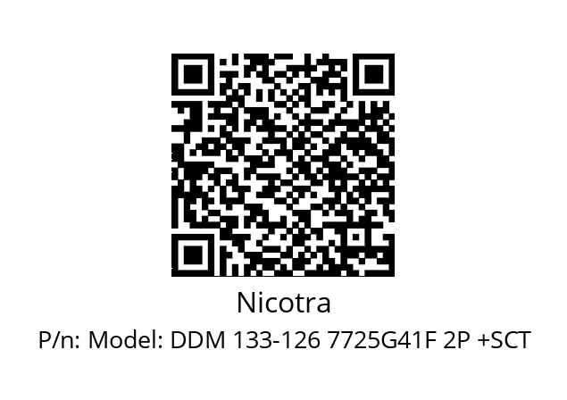   Nicotra Model: DDM 133-126 7725G41F 2P +SCT