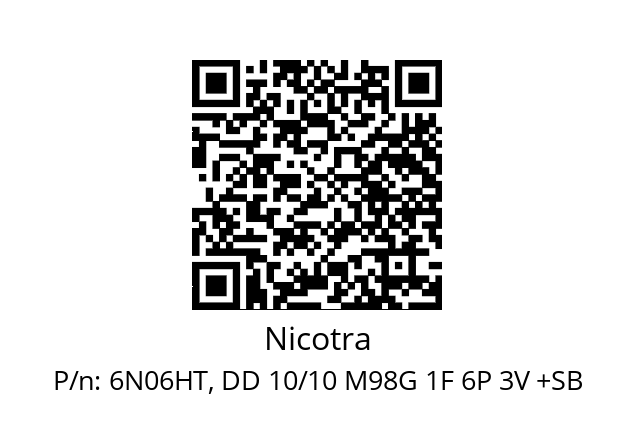   Nicotra 6N06HT, DD 10/10 M98G 1F 6P 3V +SB