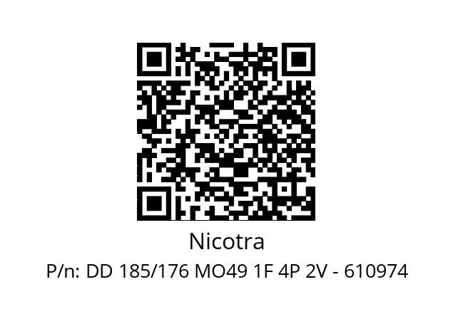   Nicotra DD 185/176 MO49 1F 4P 2V - 610974