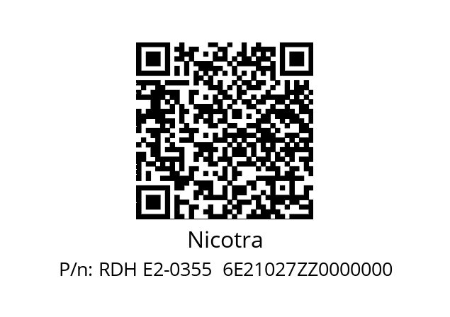   Nicotra RDH E2-0355  6E21027ZZ0000000