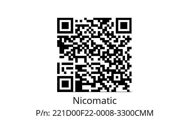   Nicomatic 221D00F22-0008-3300CMM