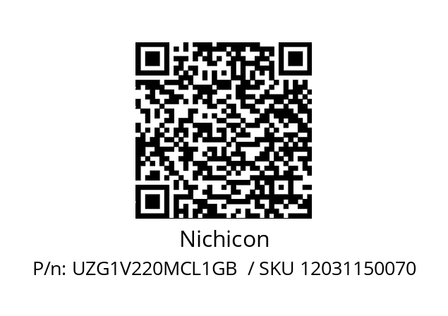   Nichicon UZG1V220MCL1GB  / SKU 12031150070