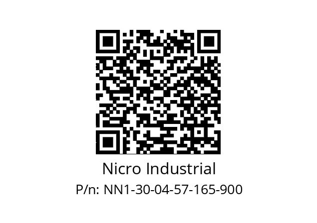   Nicro Industrial NN1-30-04-57-165-900