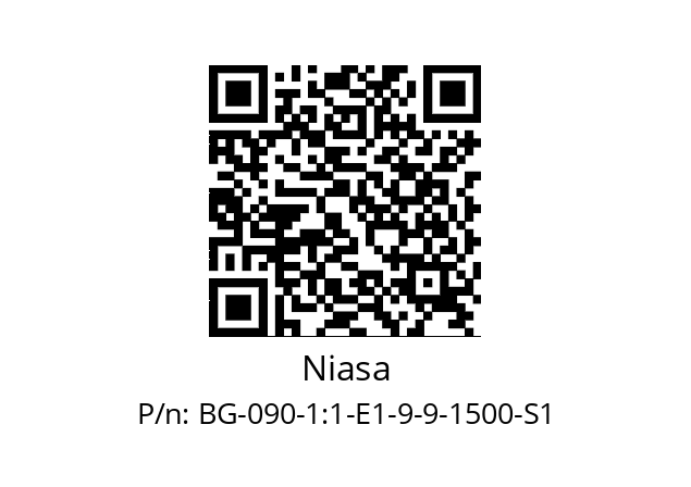   Niasa BG-090-1:1-E1-9-9-1500-S1