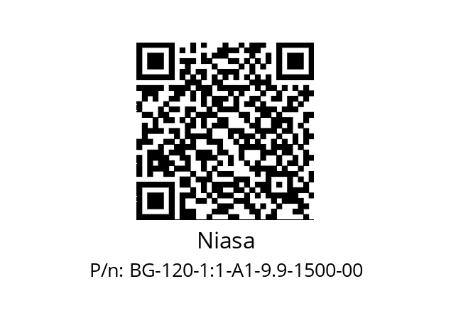   Niasa BG-120-1:1-A1-9.9-1500-00