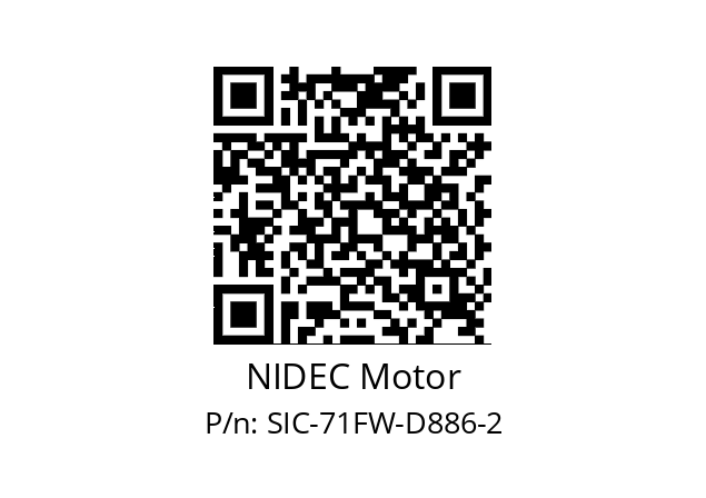   NIDEC Motor SIC-71FW-D886-2