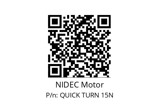   NIDEC Motor QUICK TURN 15N