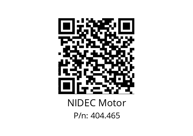   NIDEC Motor 404.465