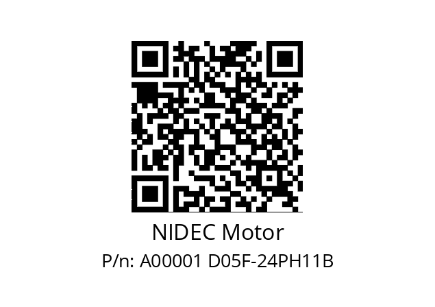   NIDEC Motor A00001 D05F-24PH11B