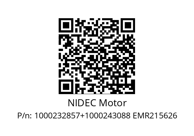   NIDEC Motor 1000232857+1000243088 EMR215626