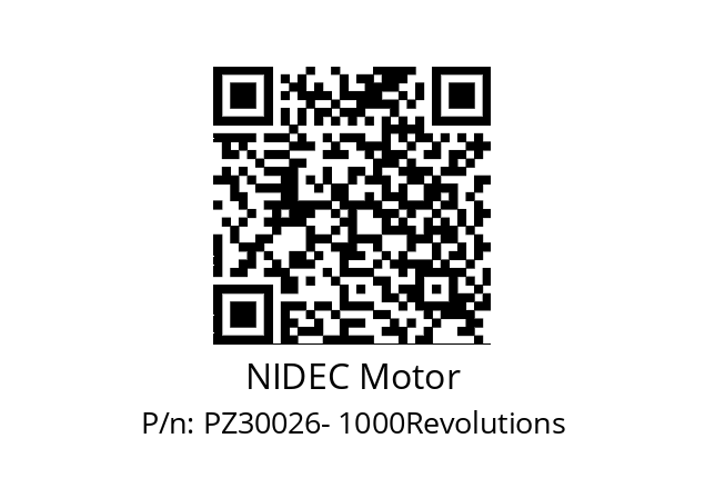   NIDEC Motor PZ30026- 1000Revolutions