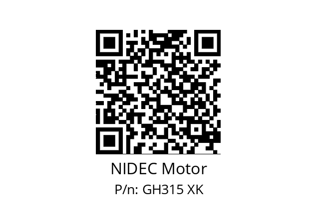   NIDEC Motor GH315 XK