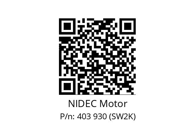   NIDEC Motor 403 930 (SW2K)