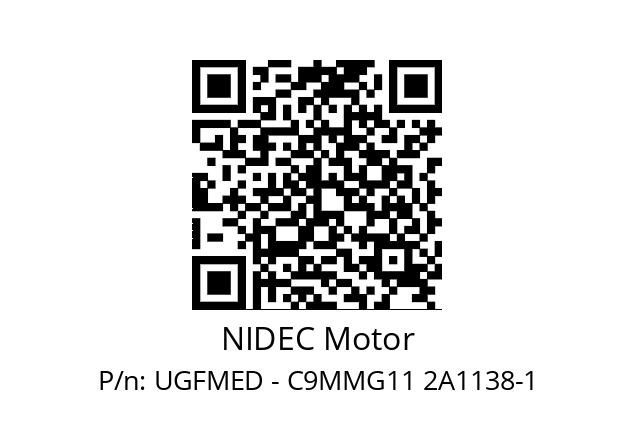   NIDEC Motor UGFMED - C9MMG11 2A1138-1