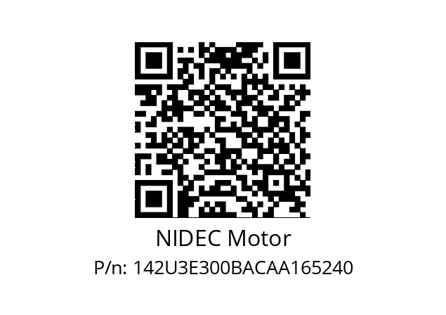   NIDEC Motor 142U3E300BACAA165240