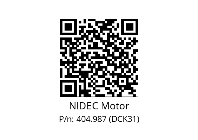   NIDEC Motor 404.987 (DCK31)