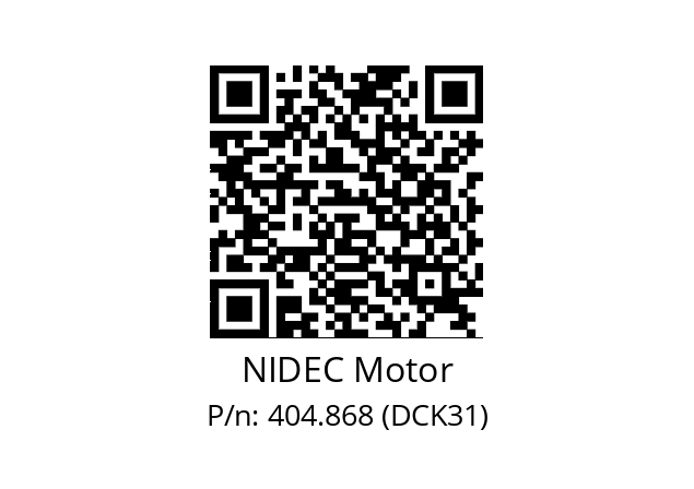   NIDEC Motor 404.868 (DCK31)