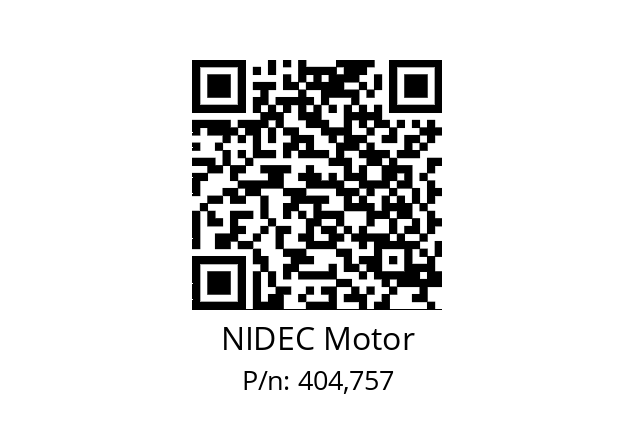   NIDEC Motor 404,757