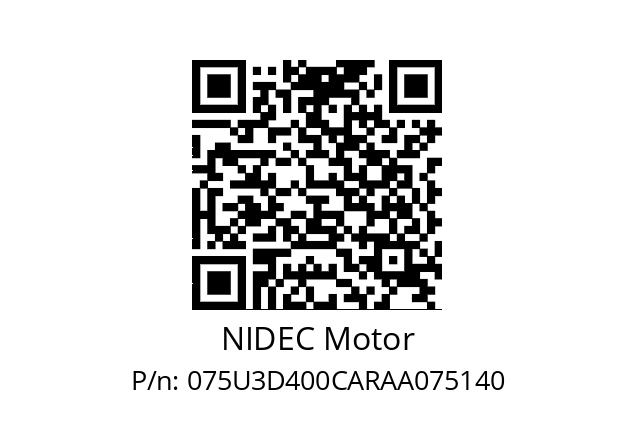   NIDEC Motor 075U3D400CARAA075140