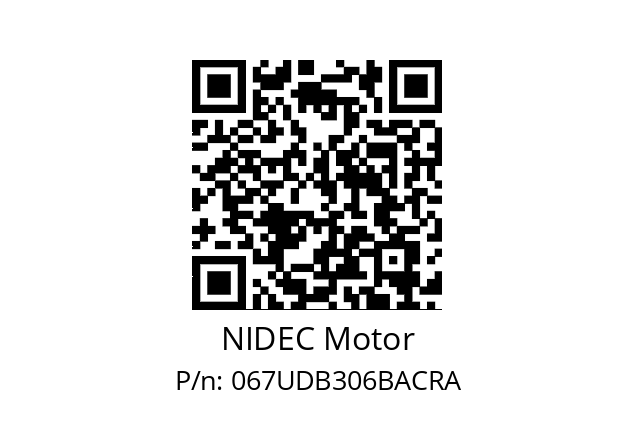   NIDEC Motor 067UDB306BACRA