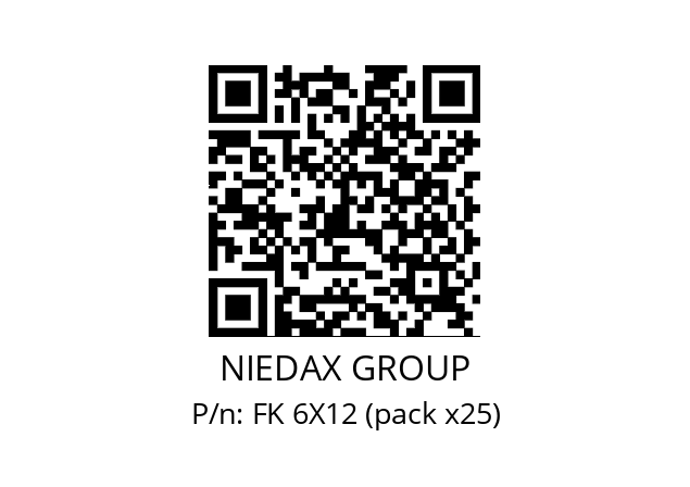   NIEDAX GROUP FK 6X12 (pack x25)