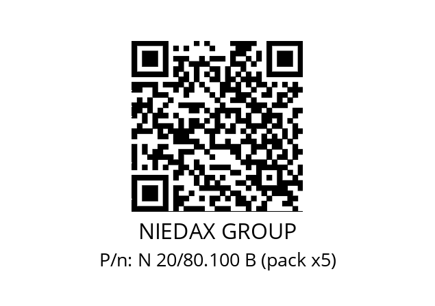   NIEDAX GROUP N 20/80.100 B (pack x5)