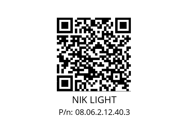   NIK LIGHT 08.06.2.12.40.3