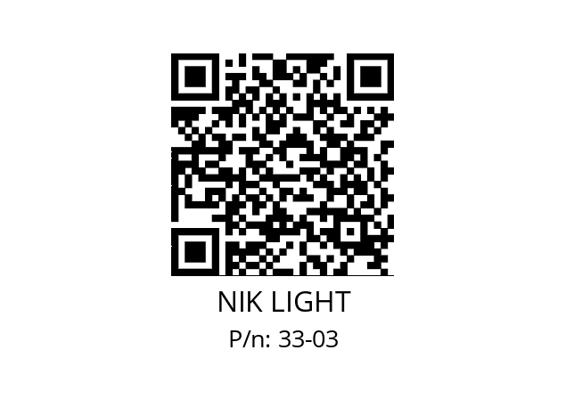   NIK LIGHT 33-03