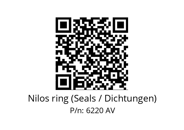   Nilos ring (Seals / Dichtungen) 6220 AV