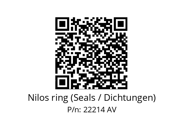   Nilos ring (Seals / Dichtungen) 22214 AV