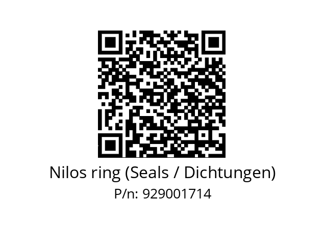   Nilos ring (Seals / Dichtungen) 929001714