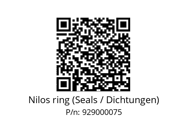   Nilos ring (Seals / Dichtungen) 929000075