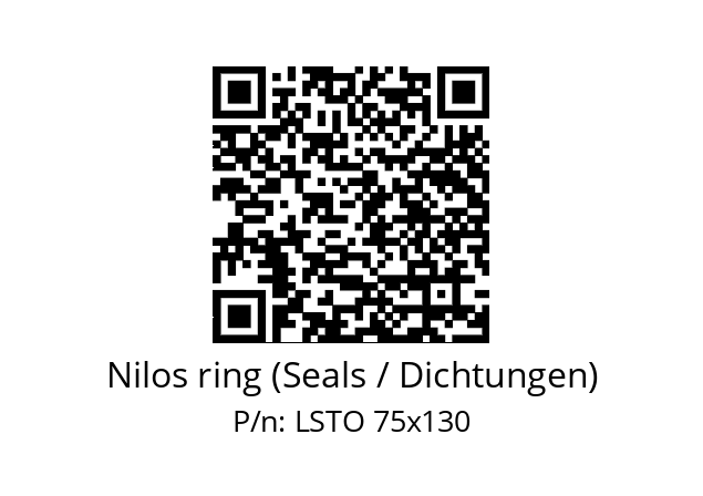   Nilos ring (Seals / Dichtungen) LSTO 75x130