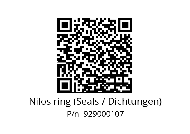   Nilos ring (Seals / Dichtungen) 929000107