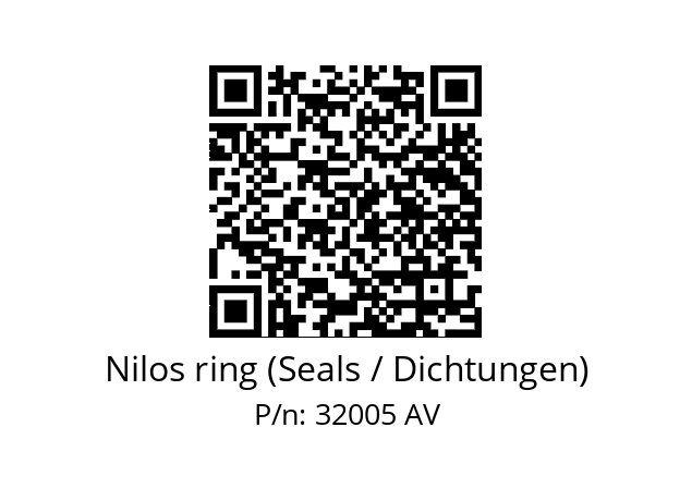   Nilos ring (Seals / Dichtungen) 32005 AV